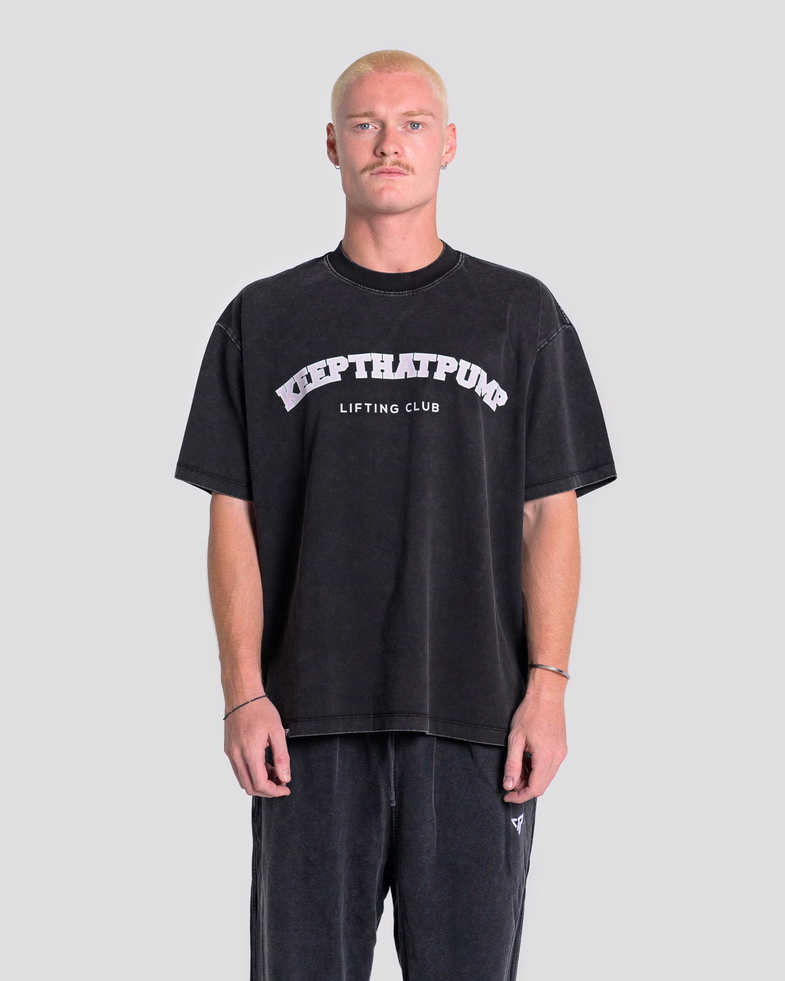 KTP ACID WASH LIFTING OS TEE - BABY PINK