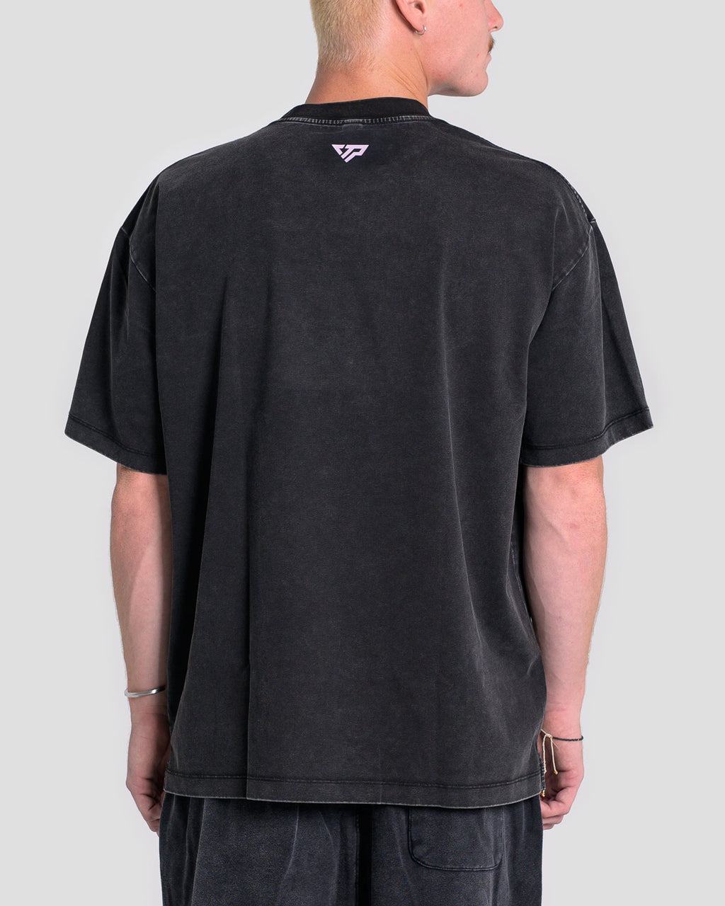 KTP ACID WASH LIFTING OS TEE - BABY PINK