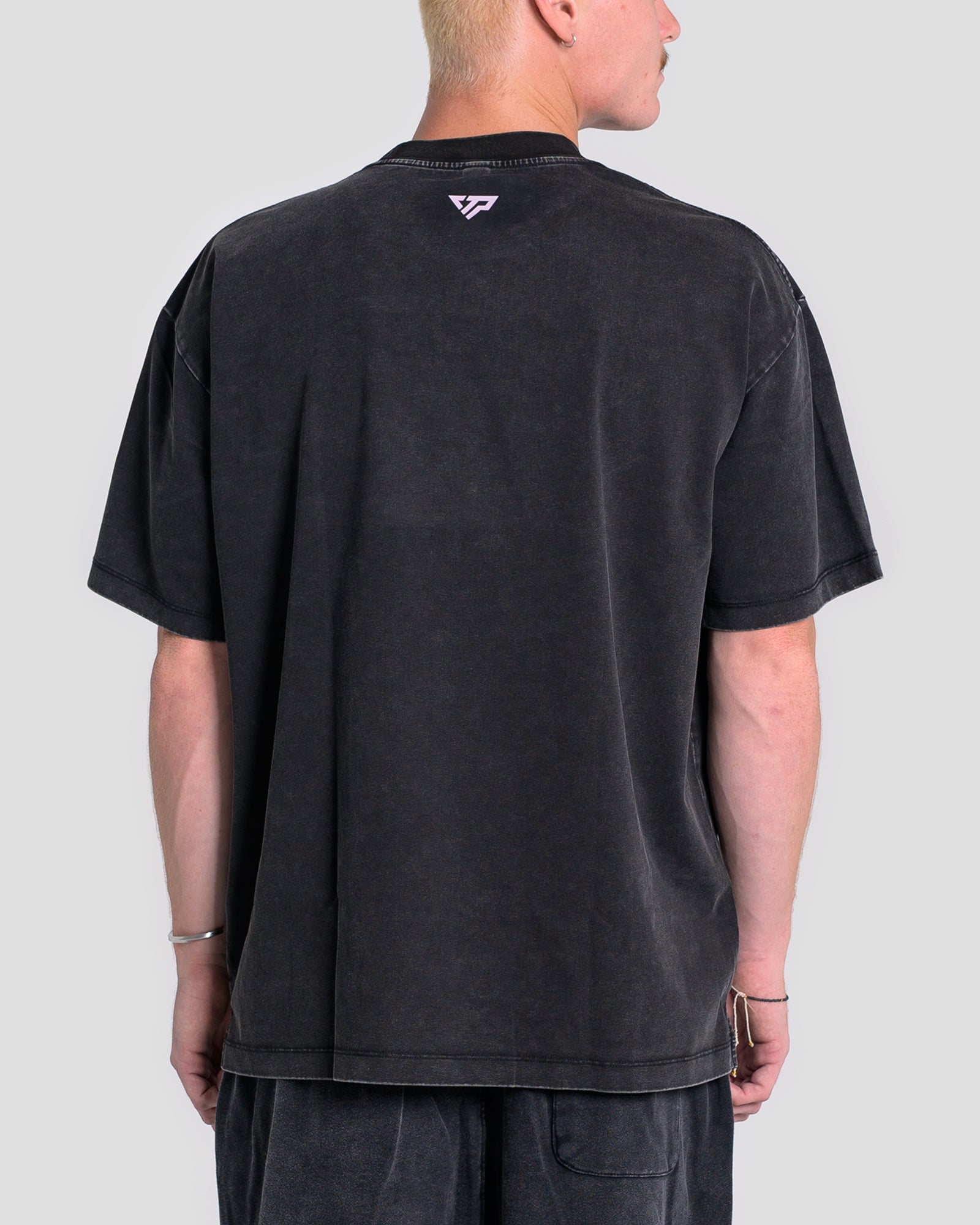 KTP ACID WASH LIFTING OS TEE - BABY PINK