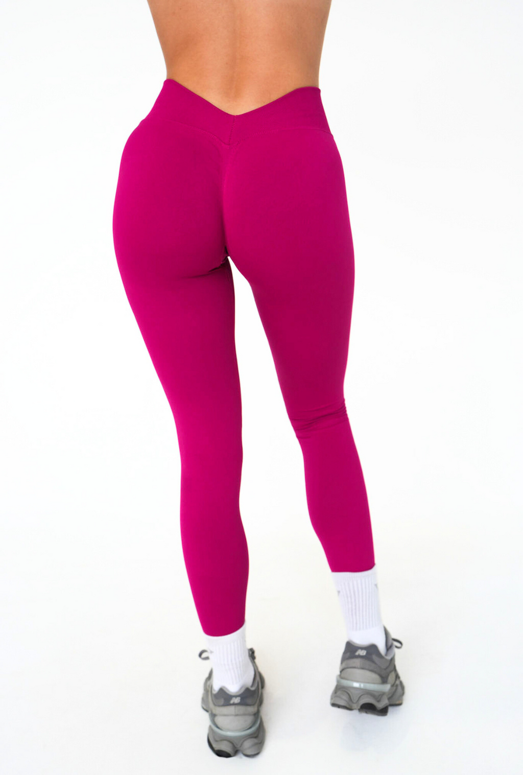 LJ V-BACK SCRUNCH LEGGING - CRANBERRY