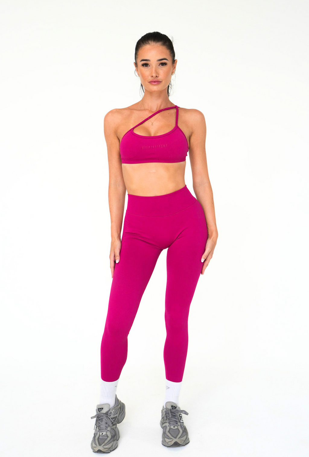 LJ V-BACK SCRUNCH LEGGING - CRANBERRY