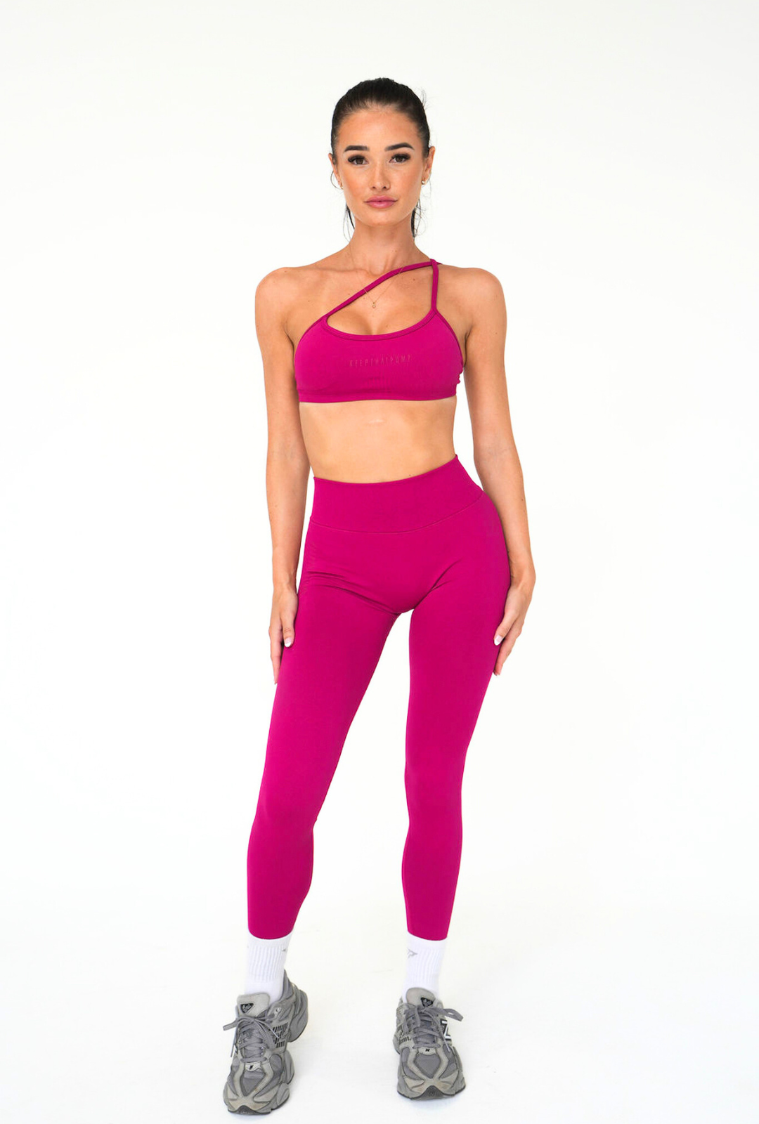 LJ V-BACK SCRUNCH LEGGING - CRANBERRY