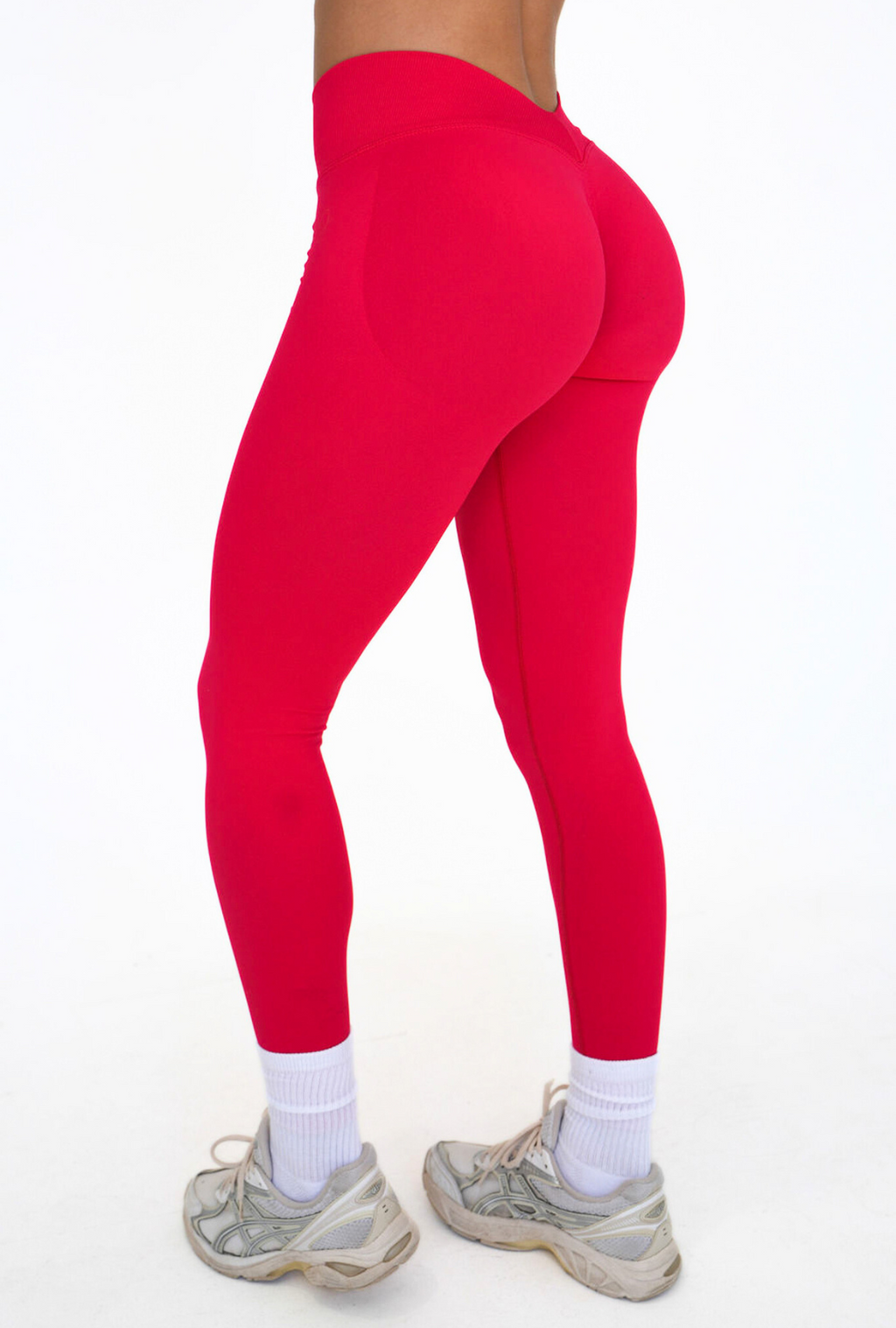 LJ V-BACK SCRUNCH LEGGING - RED