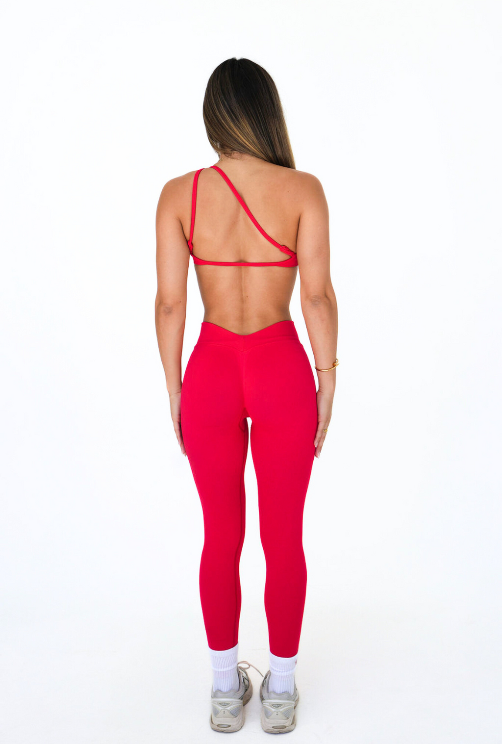 LJ V-BACK SCRUNCH LEGGING - RED