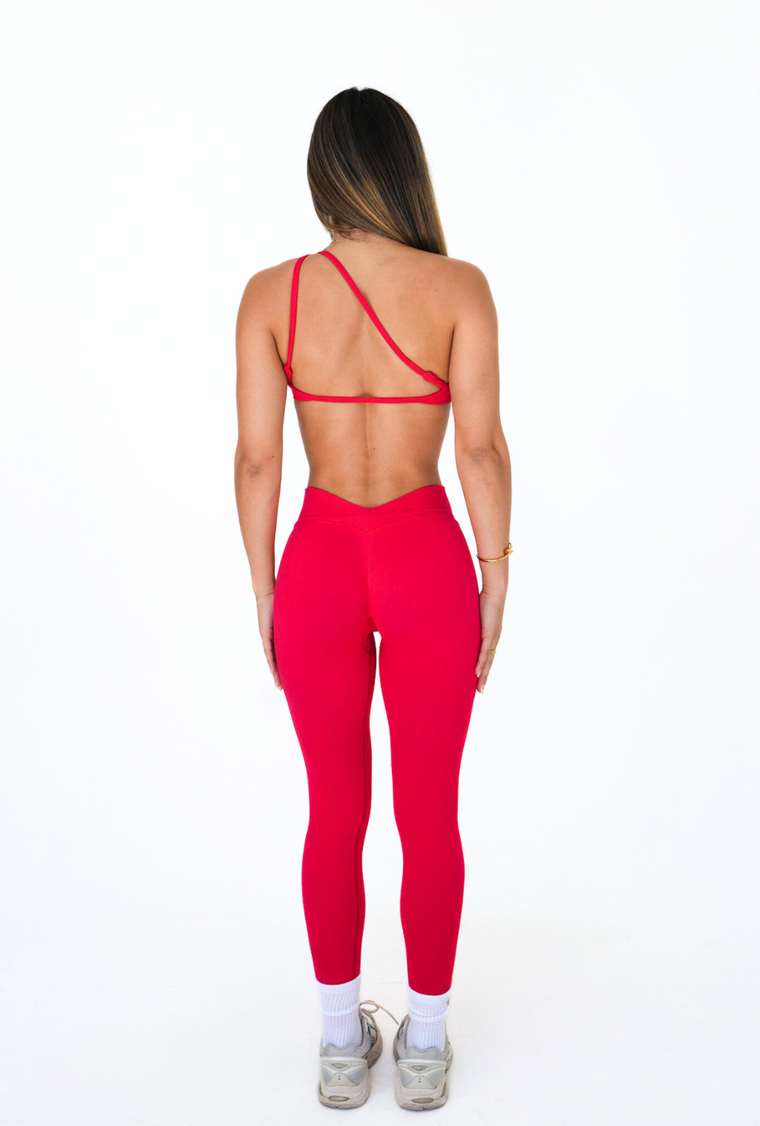 LJ V-BACK SCRUNCH LEGGING - RED
