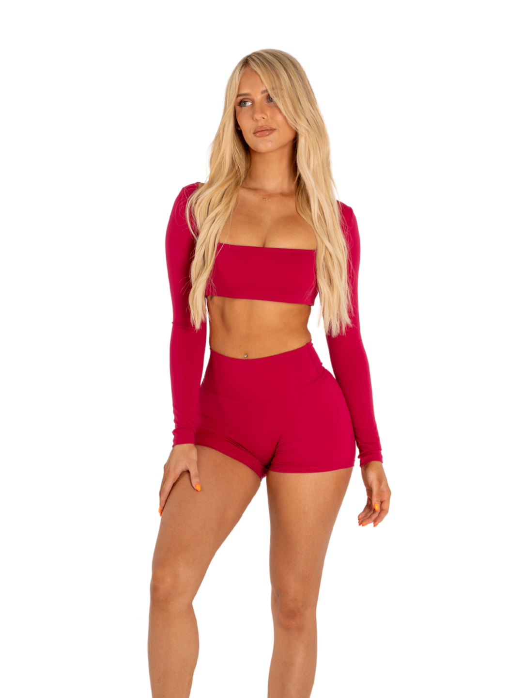 SLEEK TOP LONG SLEEVE - CRANBERRY