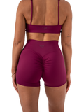 SLEEK SCRUNCH SHORTS - BERRY