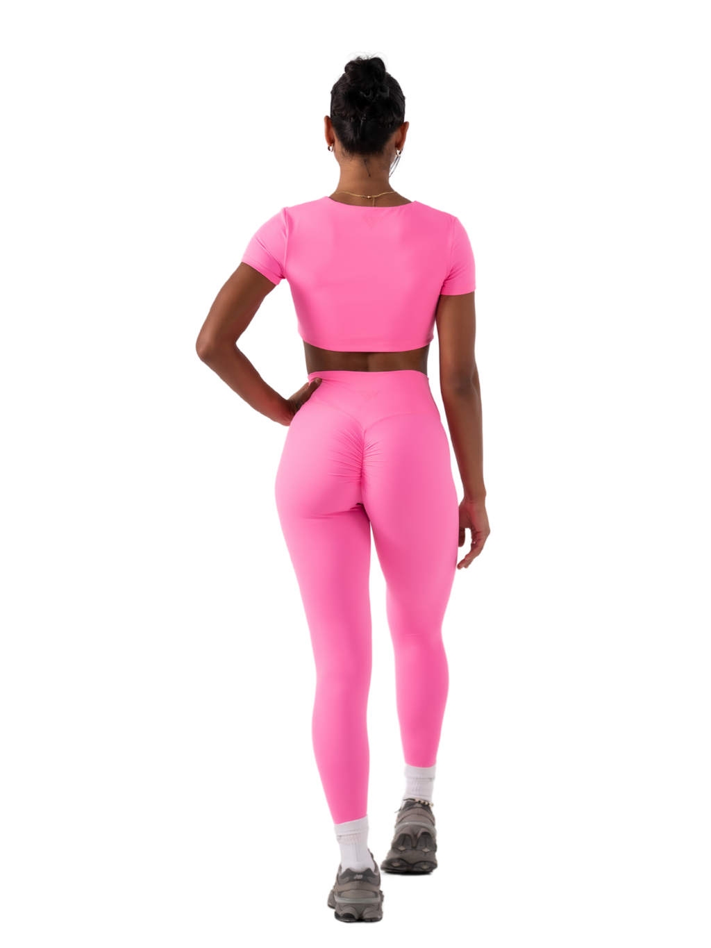 SLEEK SCRUNCH LEGGING-NEON PINK