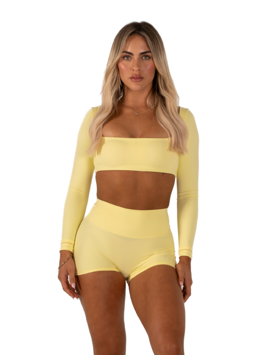 SLEEK TOP LONG SLEEVE - LEMON