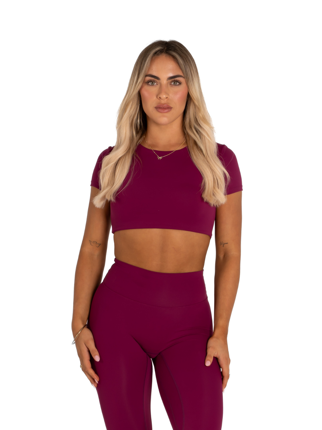 SLEEK TOP SHORT SLEEVE -Berry