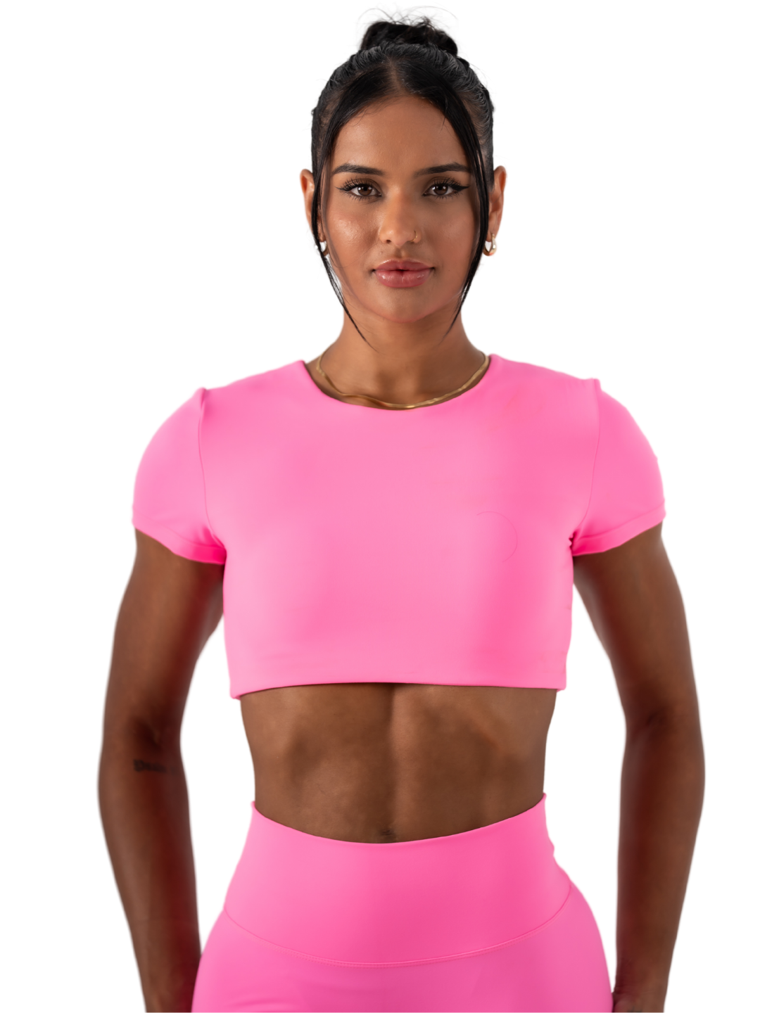 SLEEK TOP SHORT SLEEVE - NEON PINK