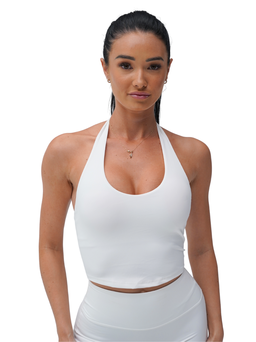 KIARA HALTER TOP - WHITE