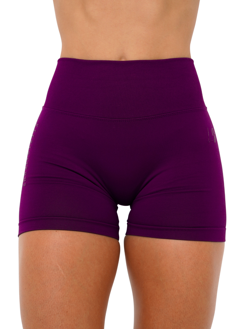 LJ V-BACK SCRUNCH SHORTS - BERRY