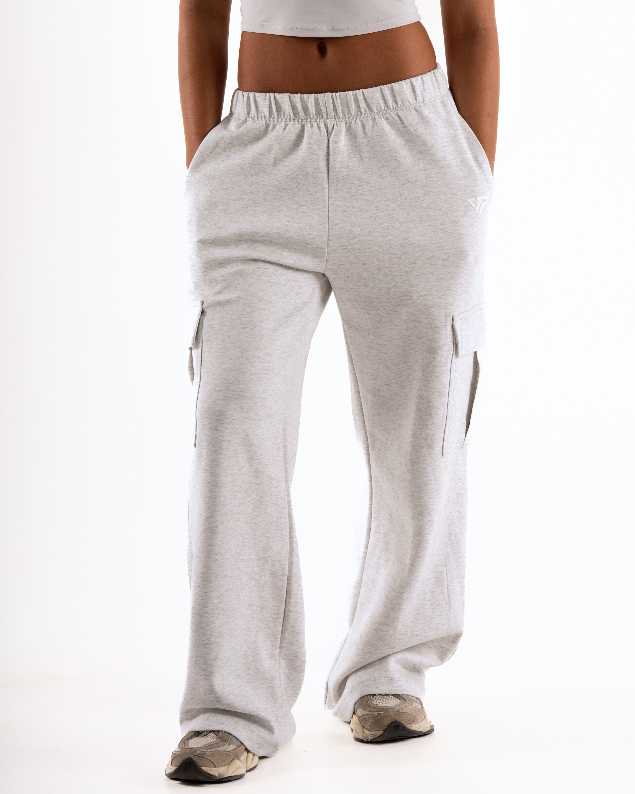 KTP WOMEN'S CARGO JOGGERS - MARL GREY
