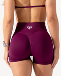 RECOIL HIGH WAIST SCRUNCH SHORTS - BERRY