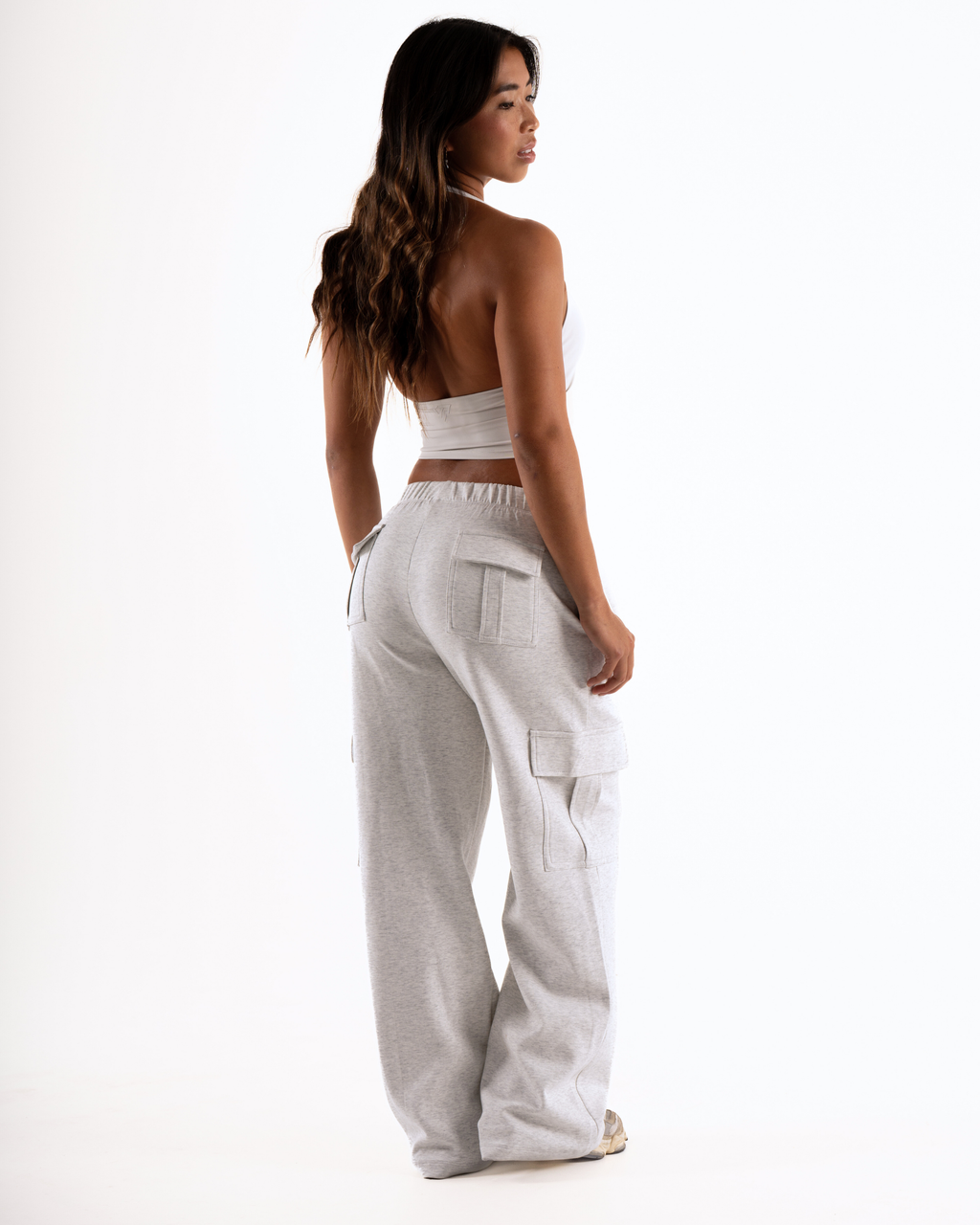 KTP WOMEN'S CARGO JOGGERS - MARL GREY