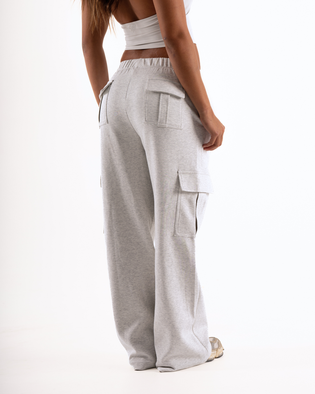 KTP WOMEN'S CARGO JOGGERS - MARL GREY