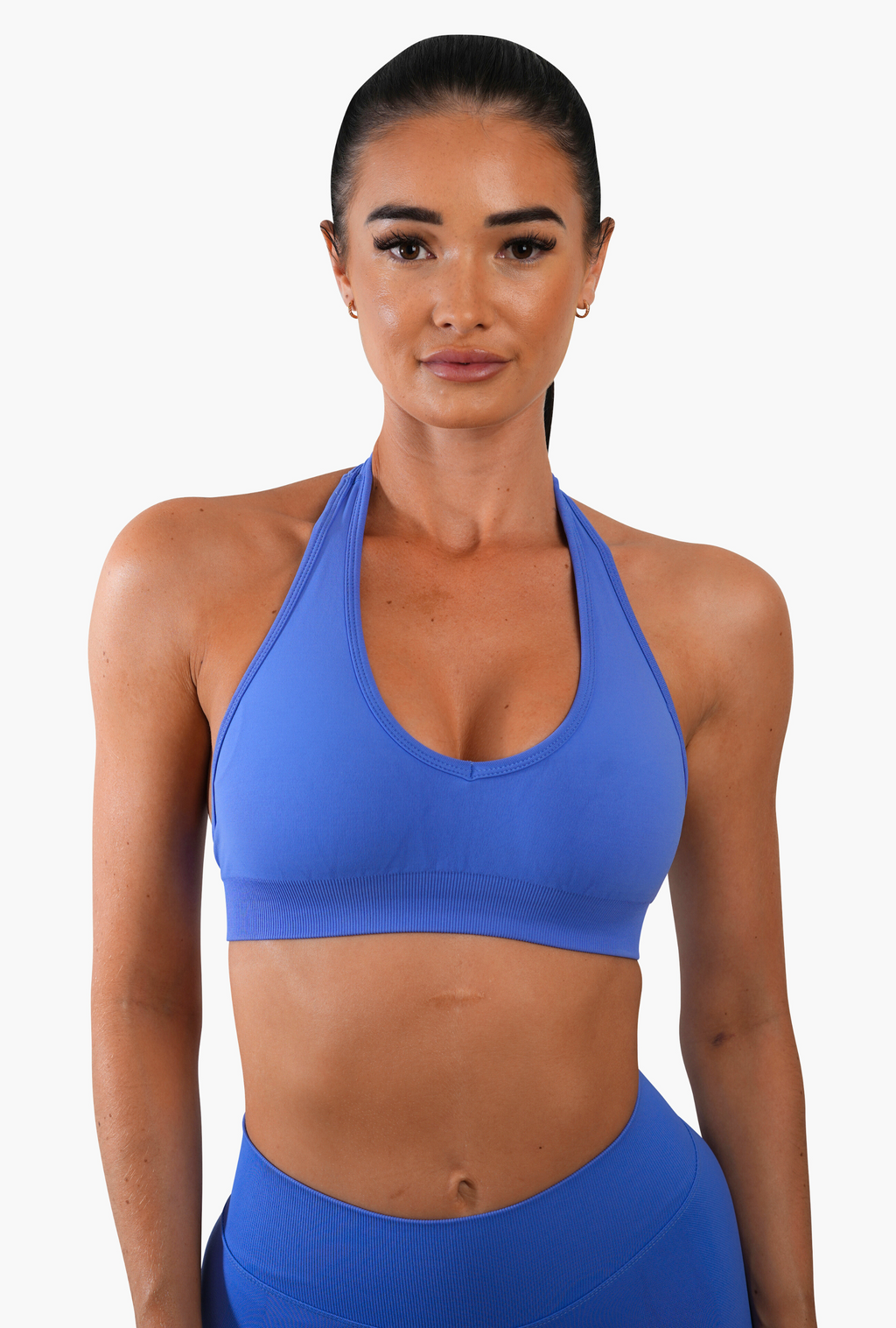 RECOIL HALTER CROP - ELECTRIC BLUE