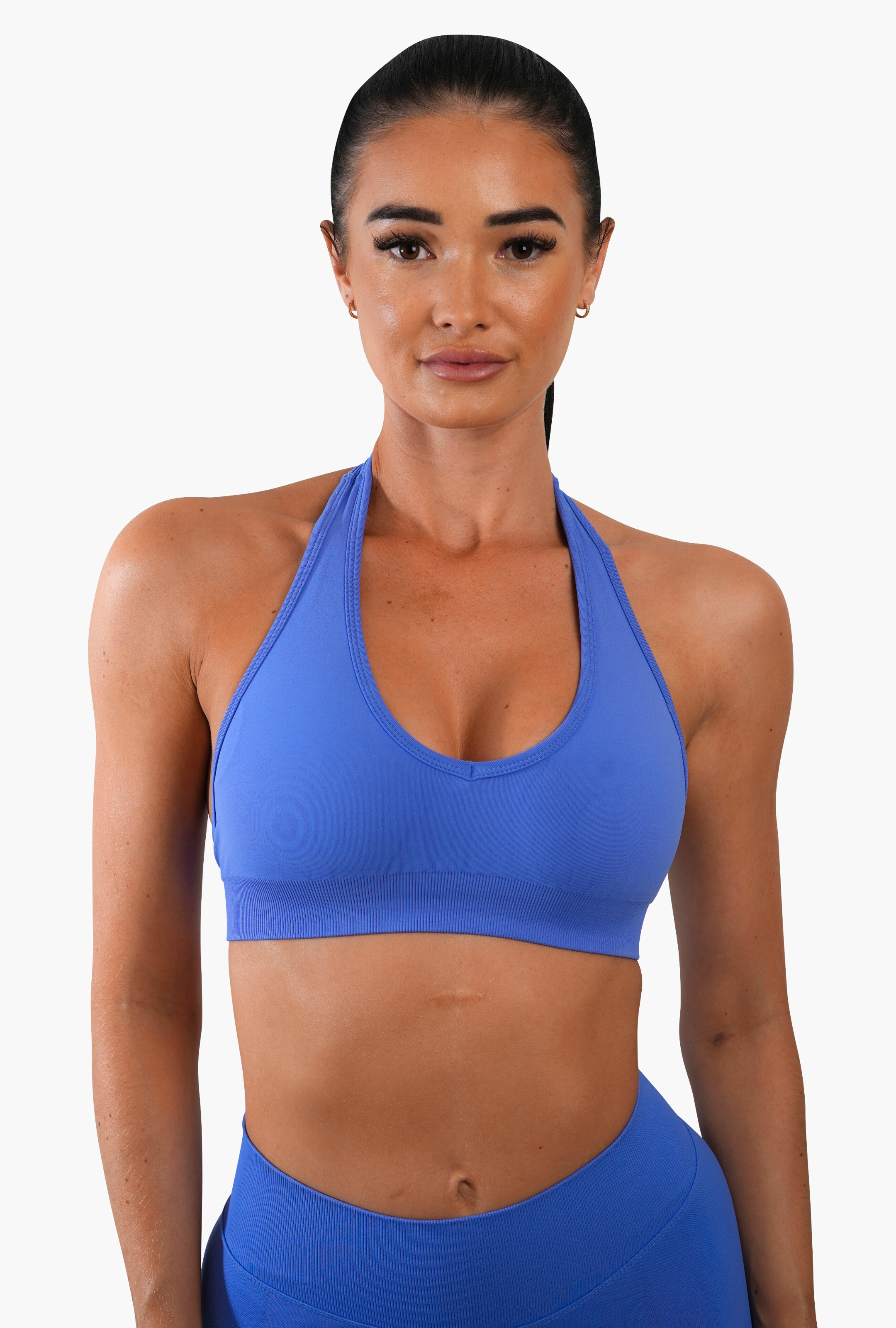 RECOIL HALTER CROP - ELECTRIC BLUE
