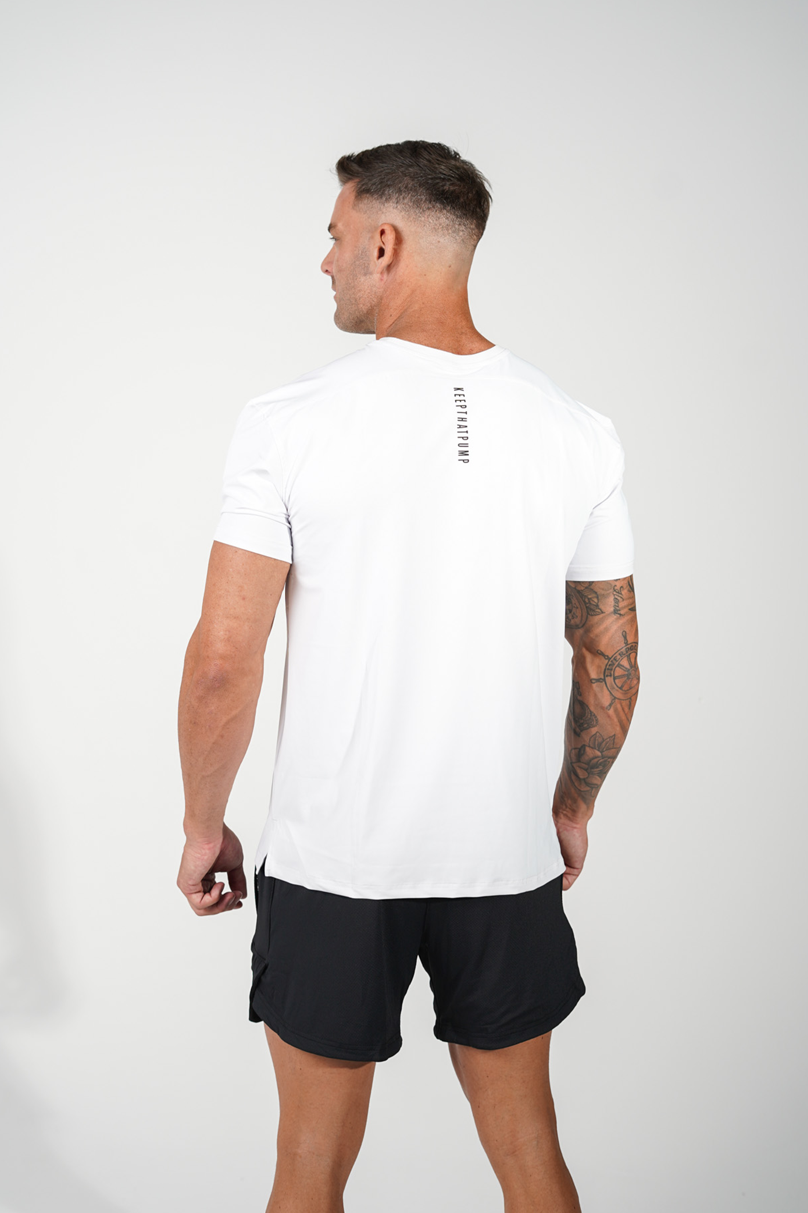 KTP MEN'S HI TECH DRY FIT TEE - WHITE