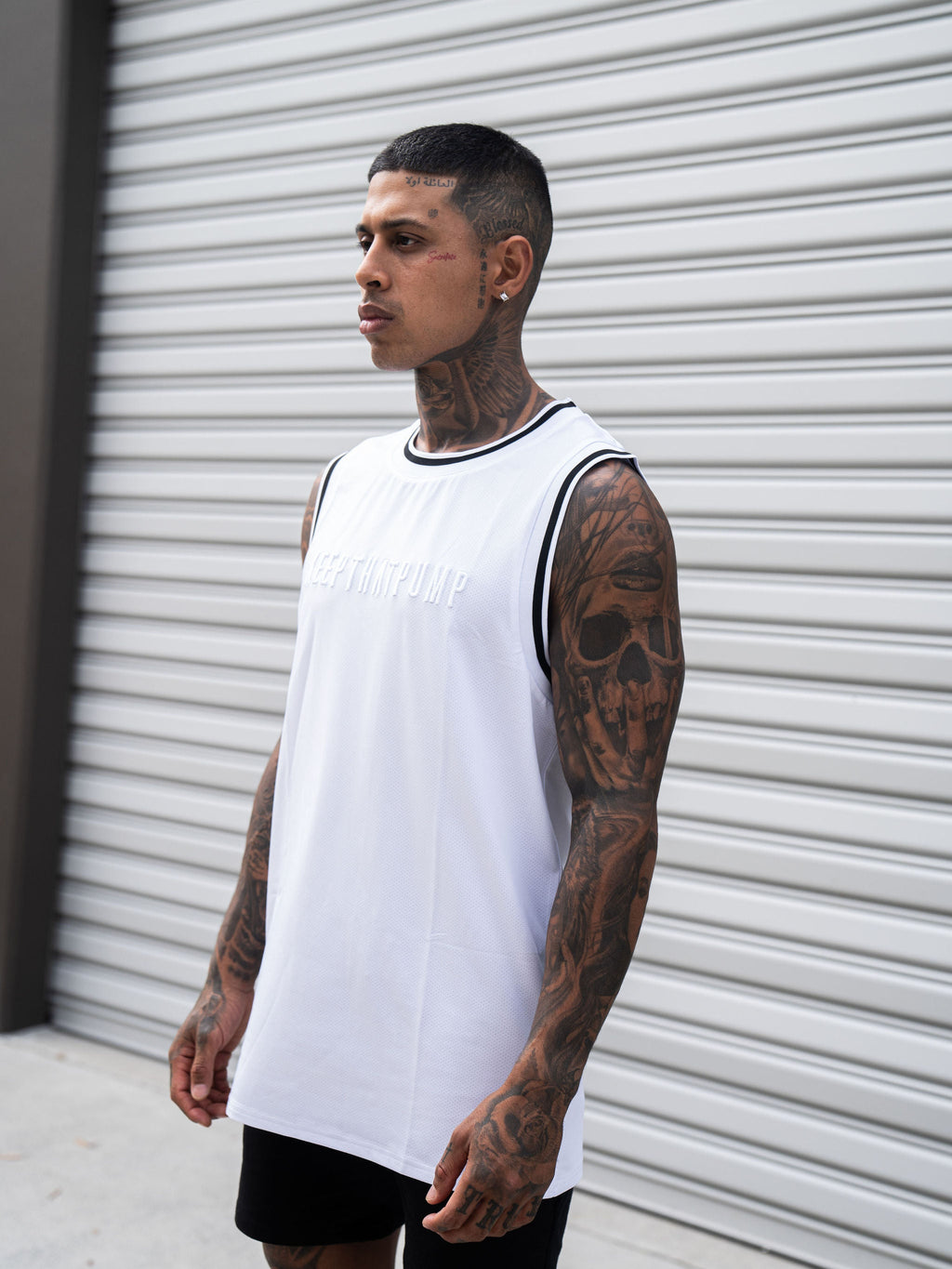 KTP MESH BASKETBALL SINGLET - WHITE