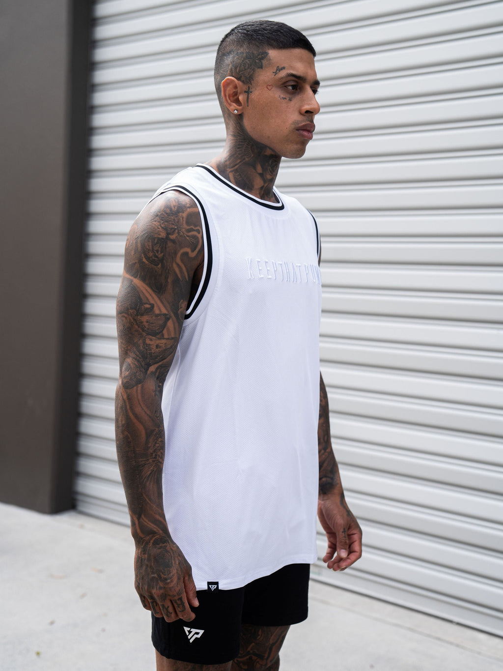 KTP MESH BASKETBALL SINGLET - WHITE