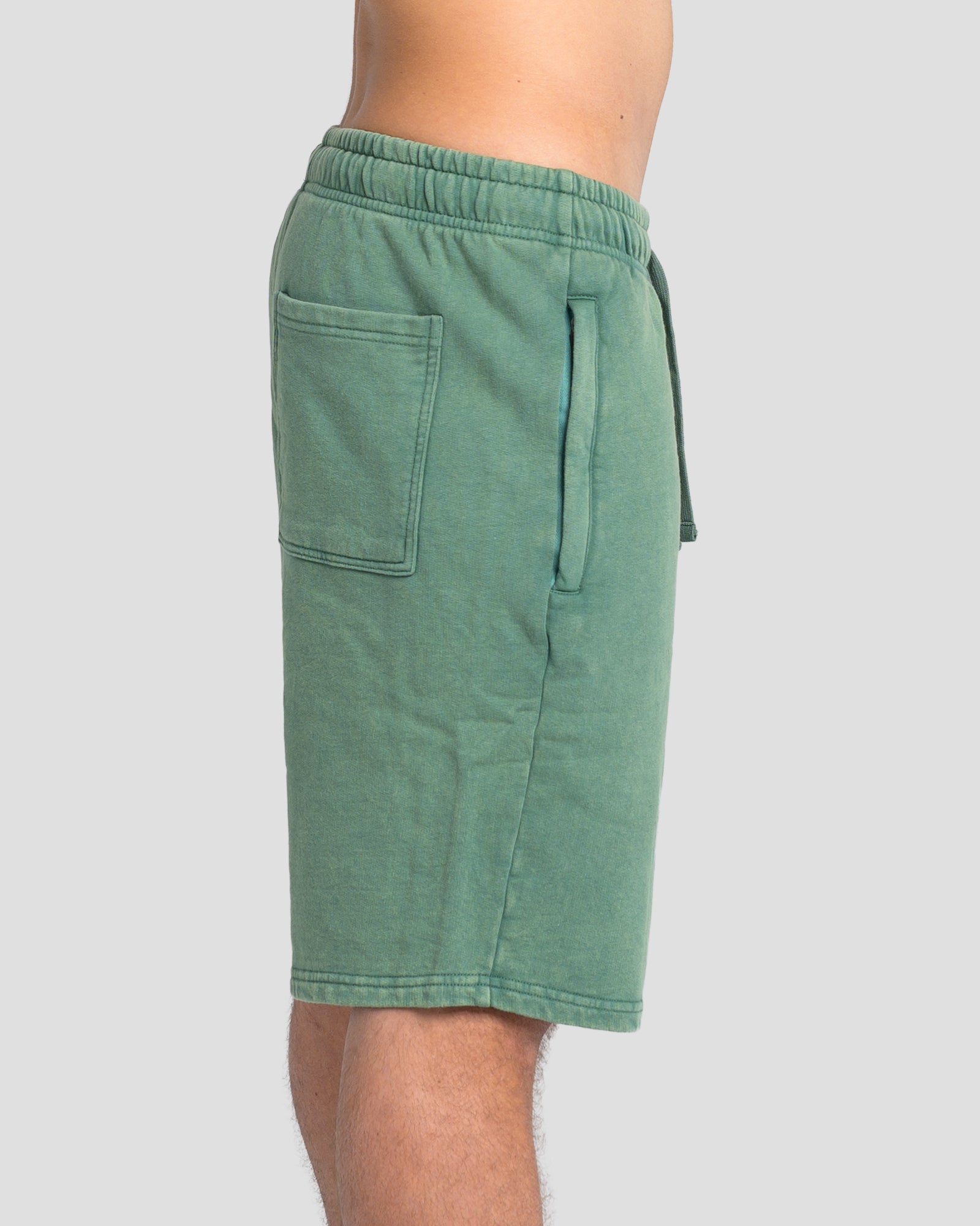 KTP ACID WASH VINTAGE SHORTS - GREEN