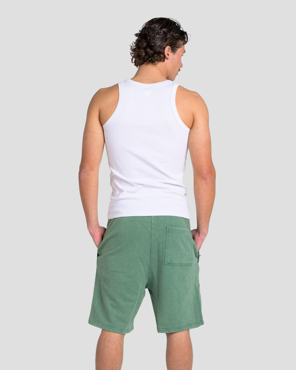 KTP ACID WASH VINTAGE SHORTS - GREEN