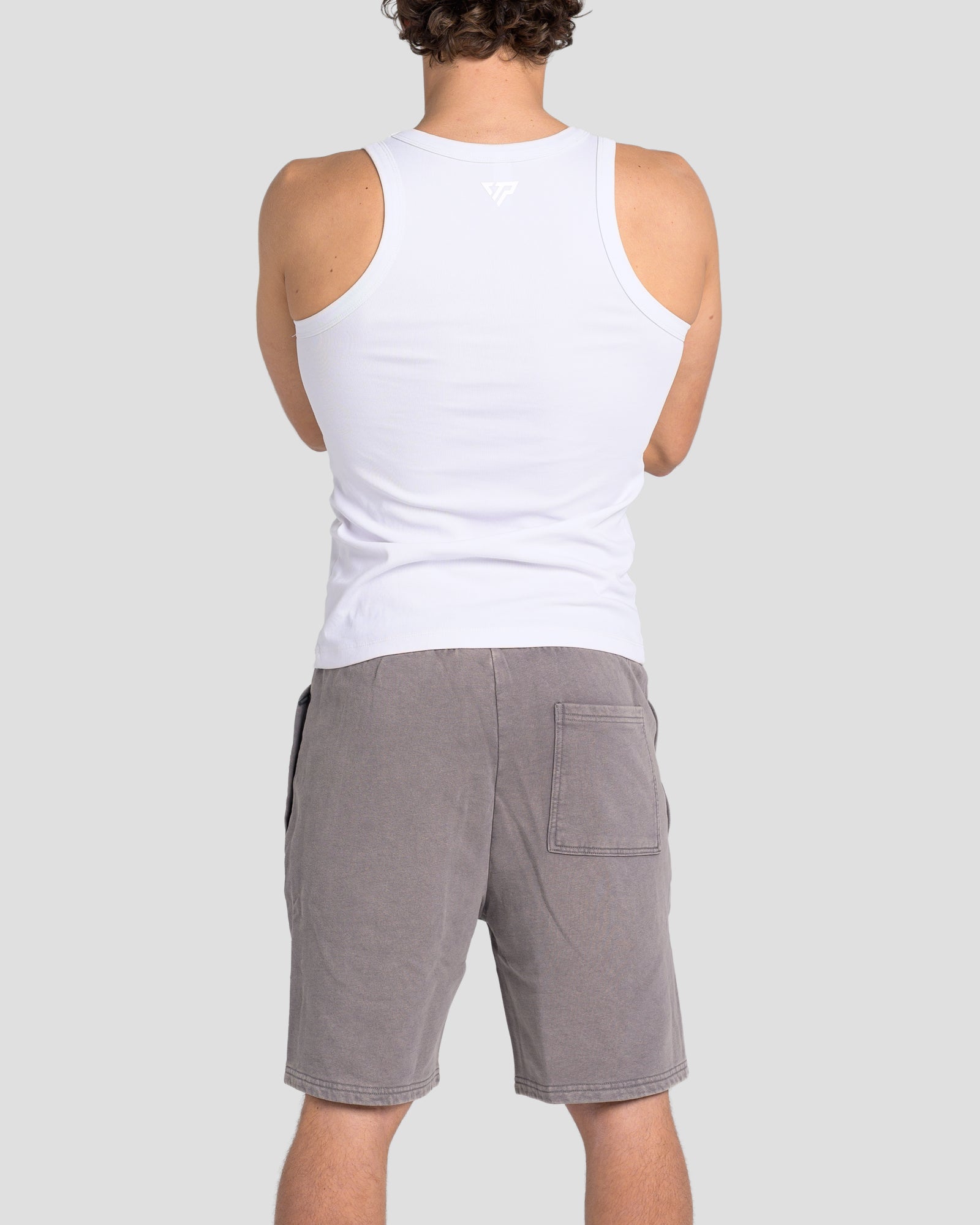 KTP ACID WASH VINTAGE SHORTS - GREY