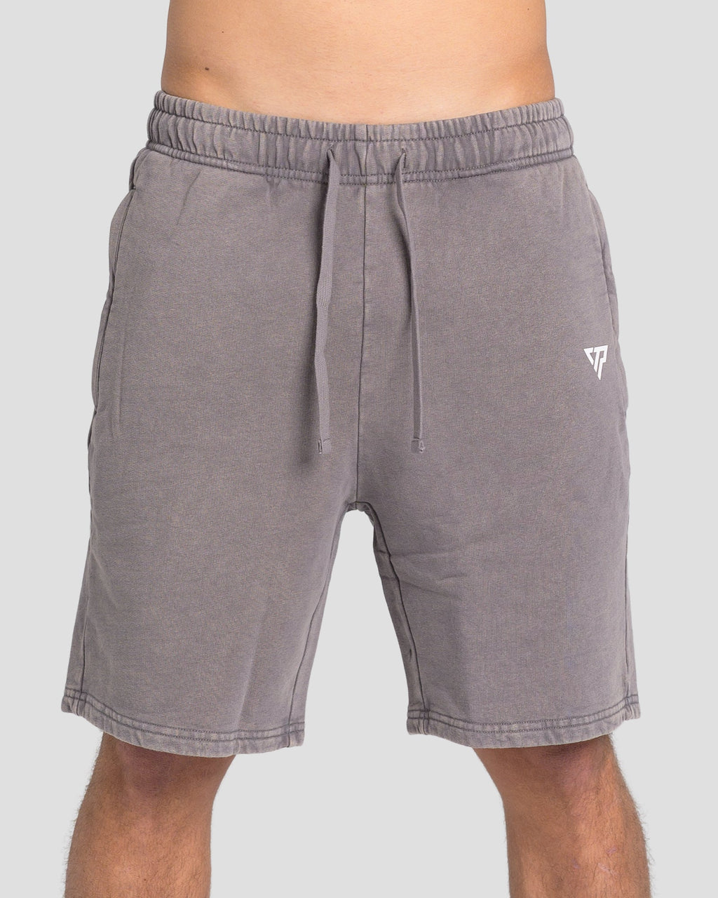 KTP ACID WASH VINTAGE SHORTS - GREY