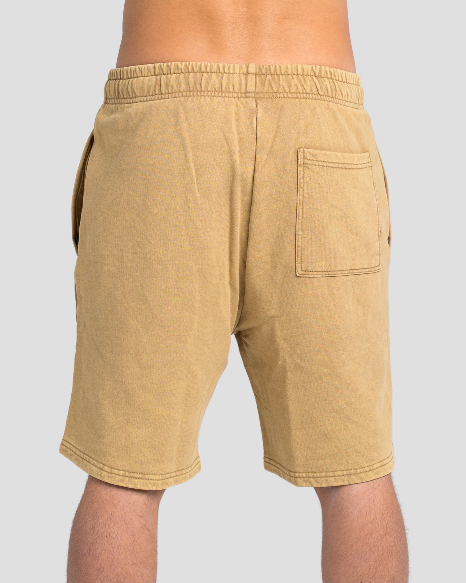 KTP ACID WASH VINTAGE SHORTS - KHAKI