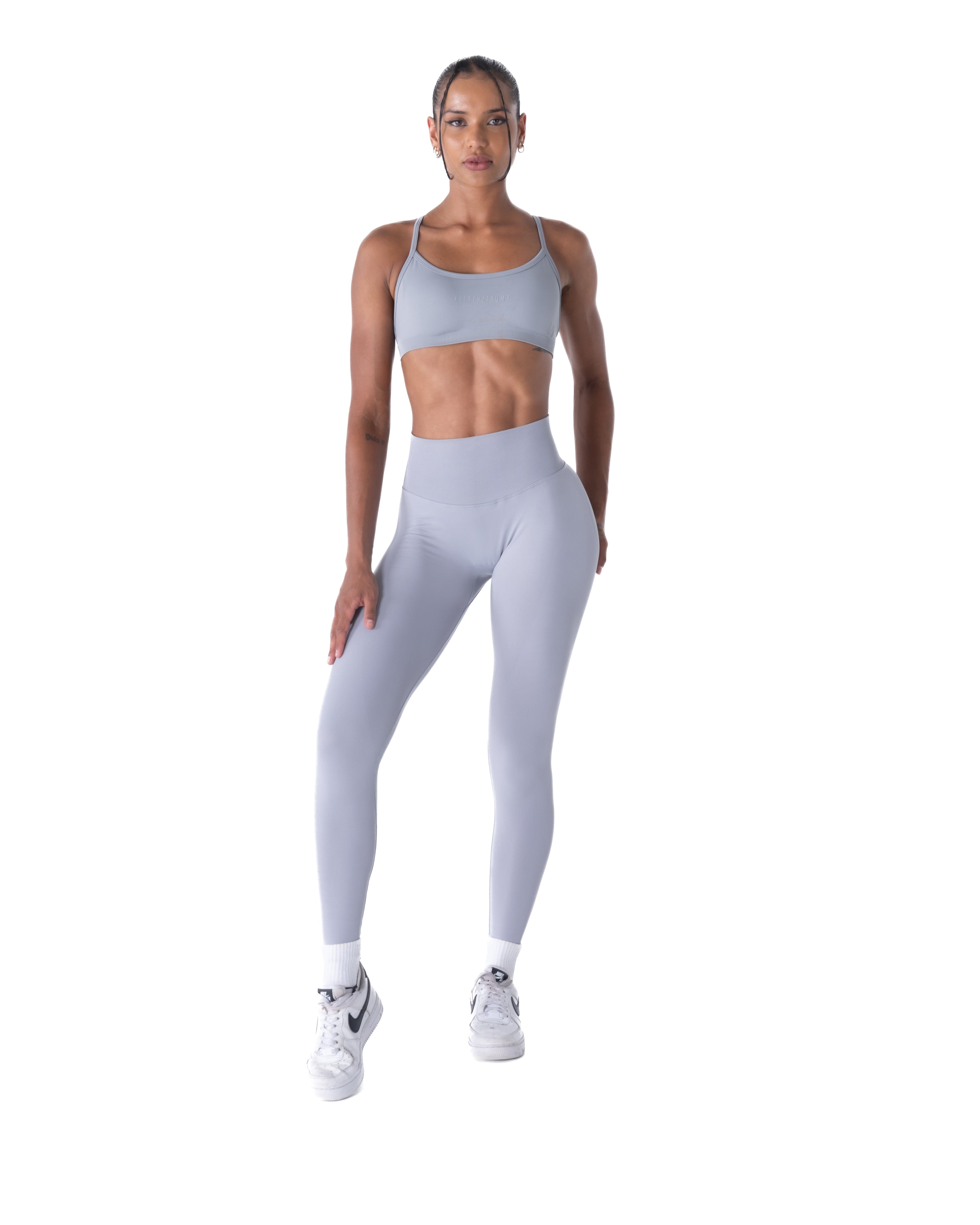 RECOIL HIGH WAIST SCRUNCH LEGGING - LIGHT GREY