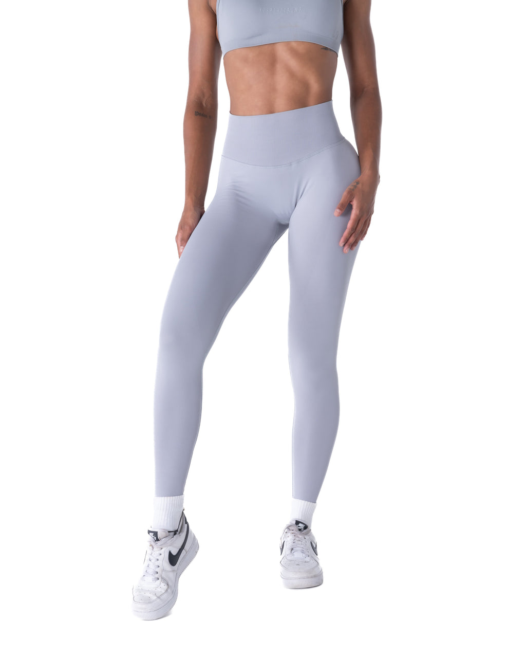 RECOIL HIGH WAIST SCRUNCH LEGGING - LIGHT GREY