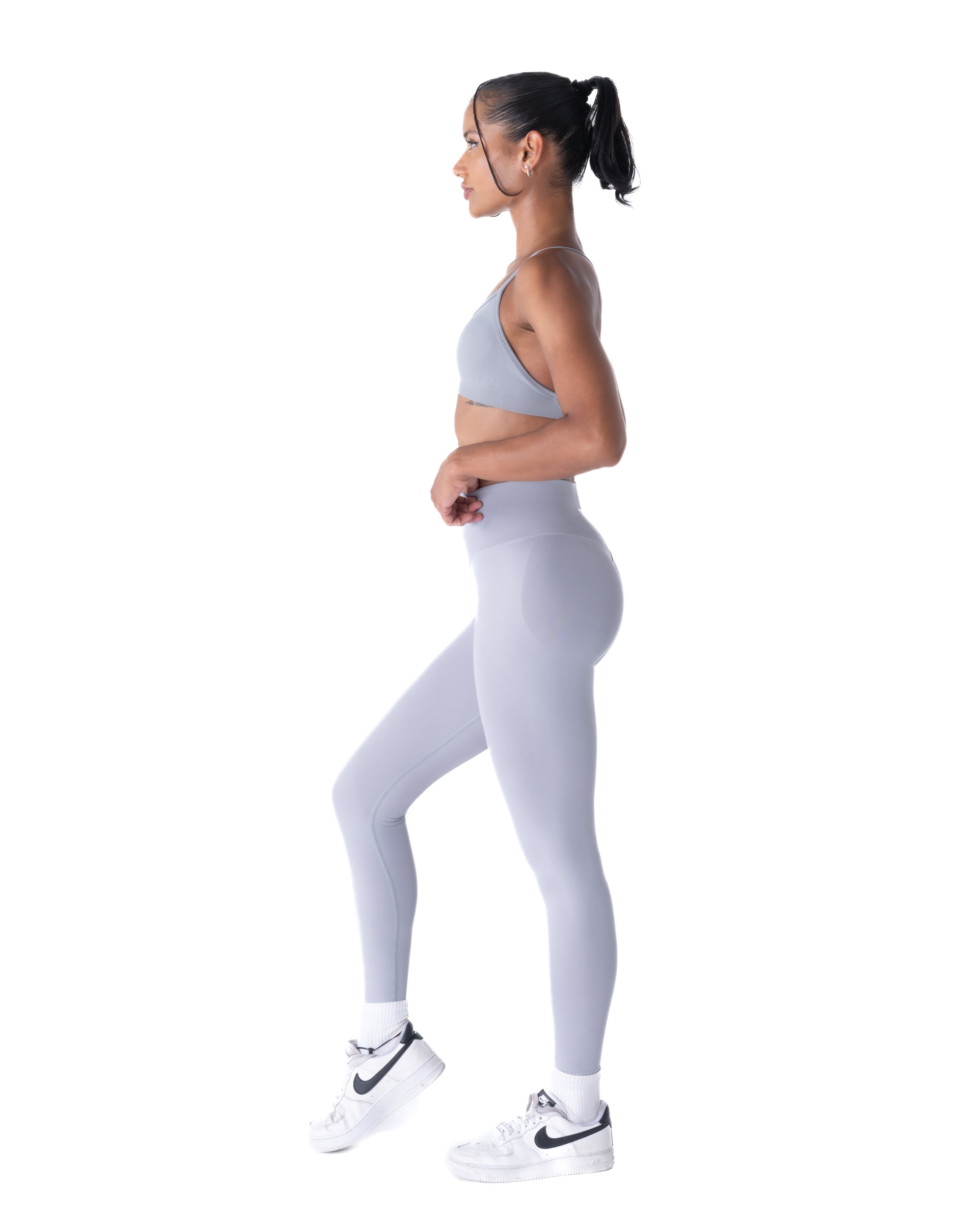 RECOIL HIGH WAIST SCRUNCH LEGGING - LIGHT GREY