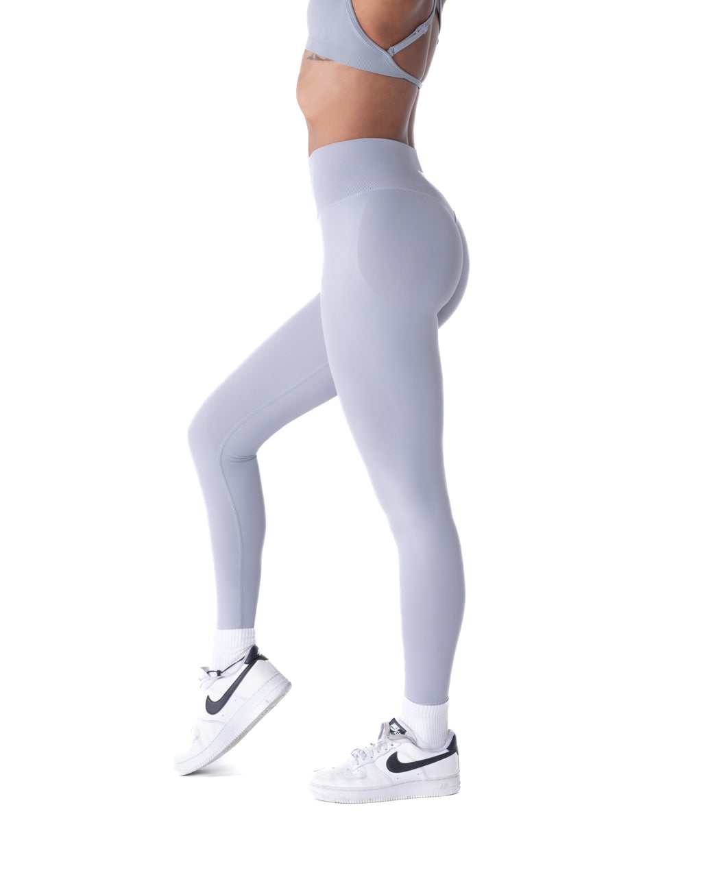 RECOIL HIGH WAIST SCRUNCH LEGGING - LIGHT GREY