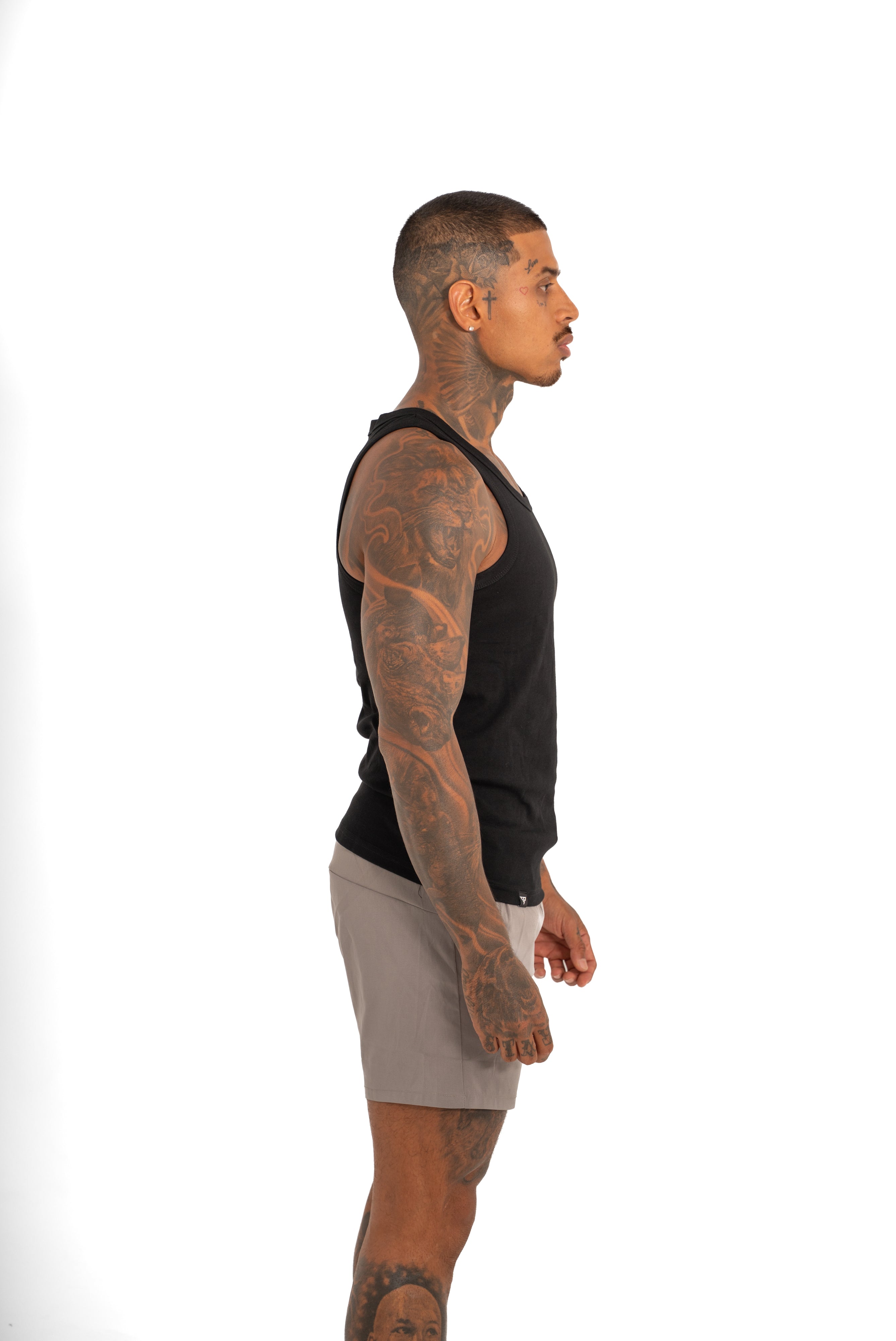 MEN'S KTP RIBBED TANK - BLACK