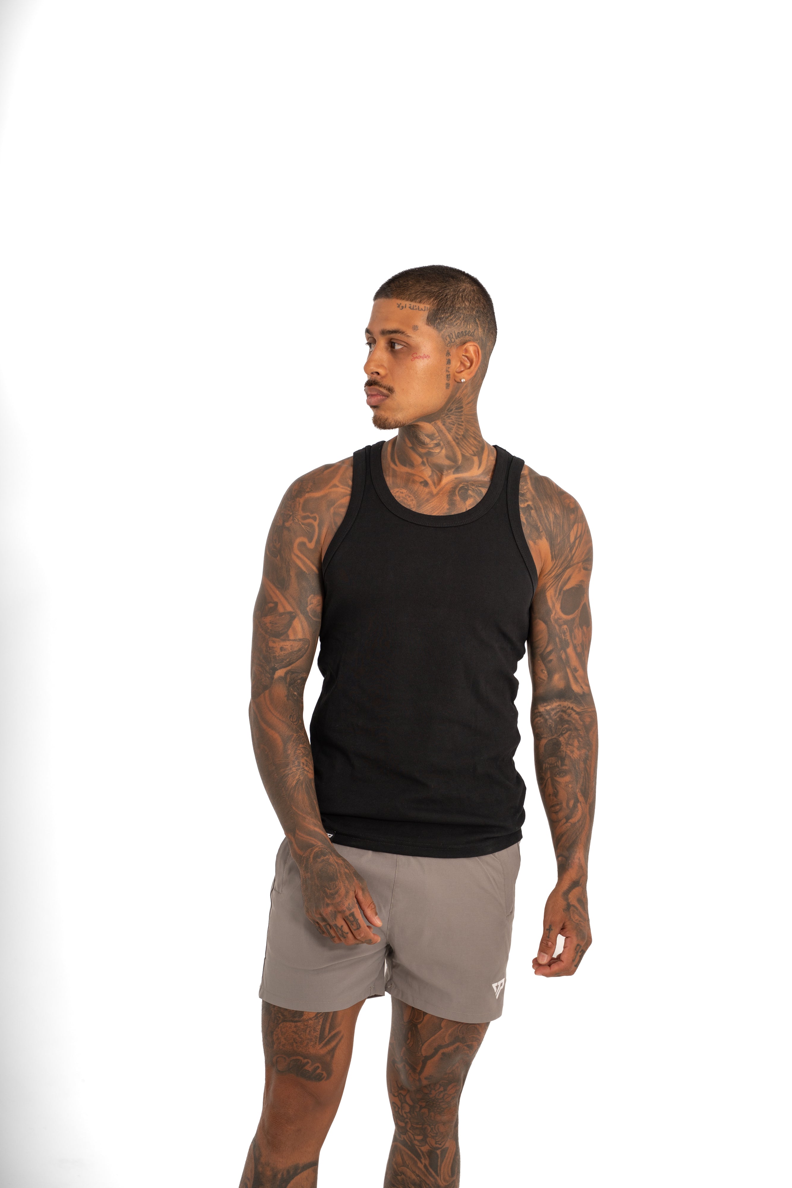 MEN'S KTP RIBBED TANK - BLACK