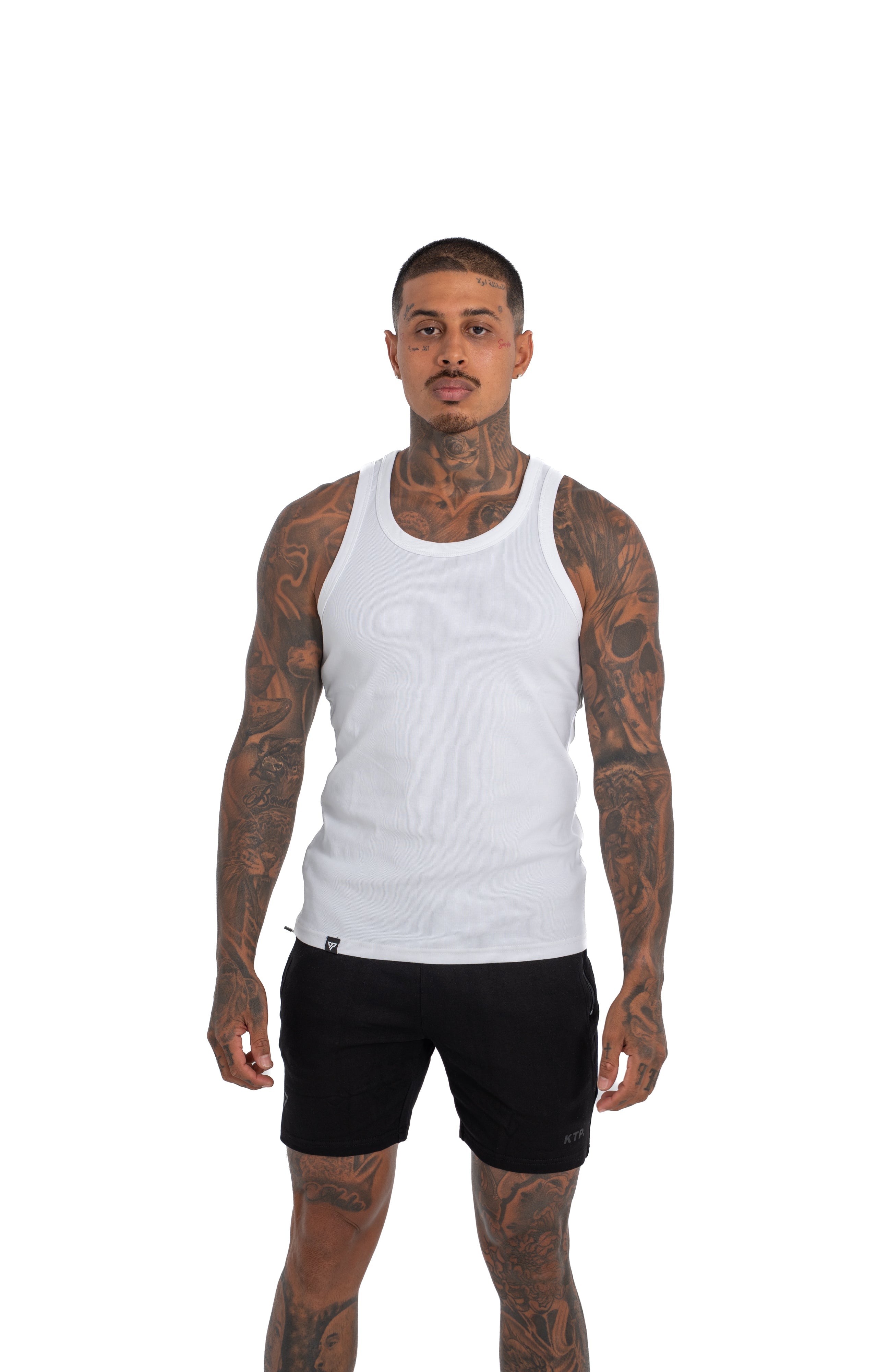 MEN'S KTP RIBBED TANK - WHITE
