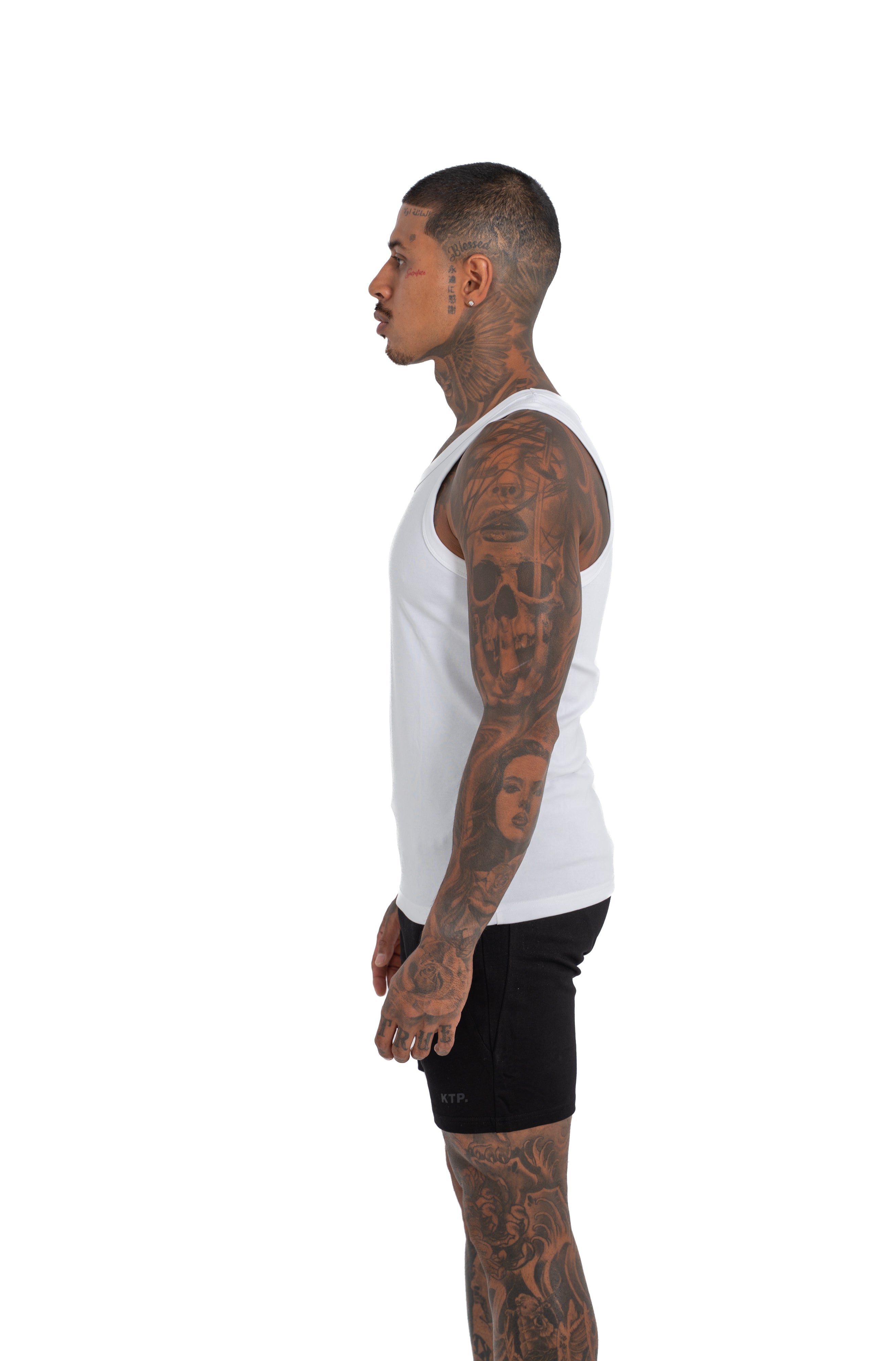 MEN'S KTP RIBBED TANK - WHITE