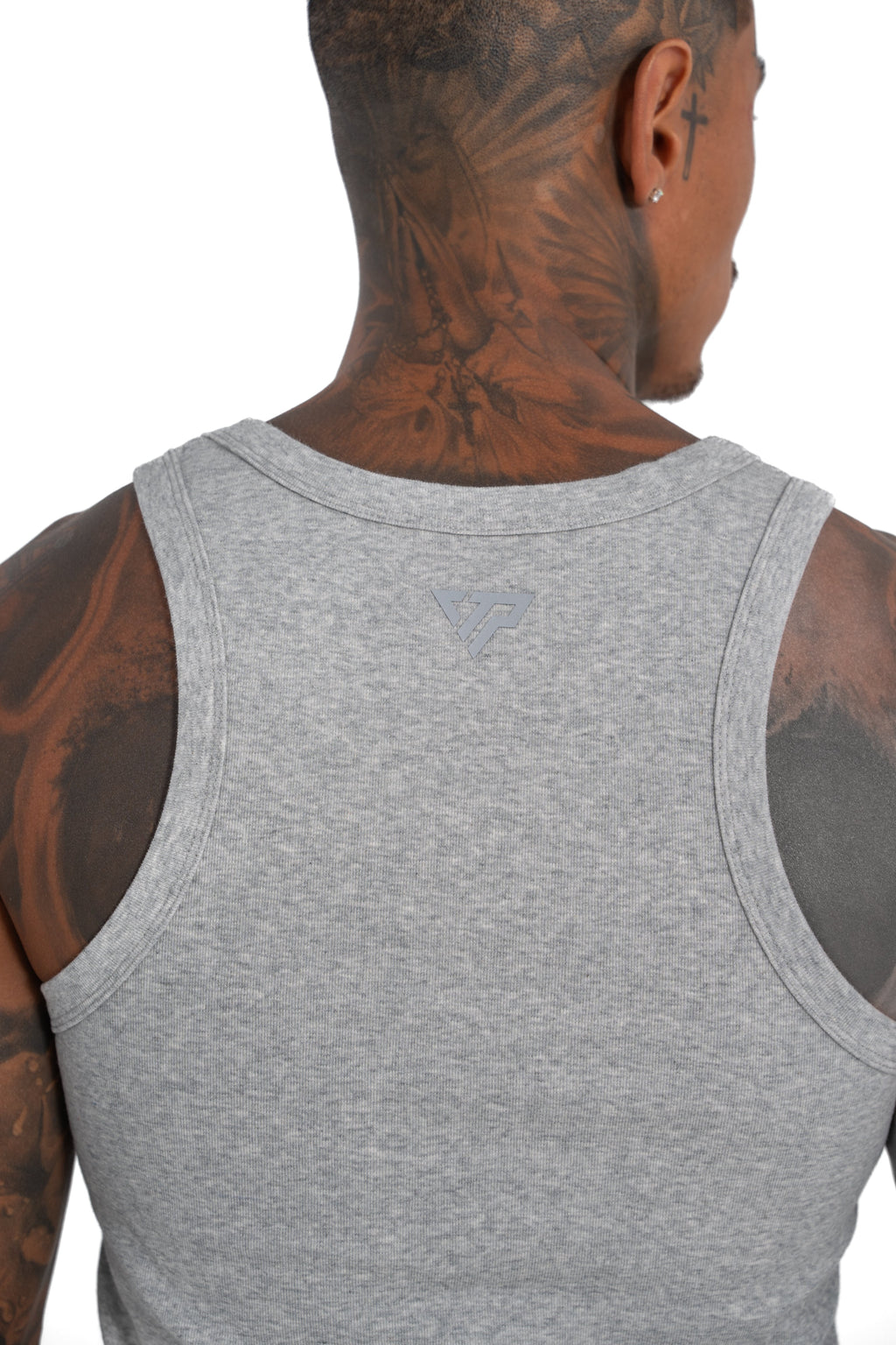 MEN'S KTP RIBBED TANK - LIGHT GREY