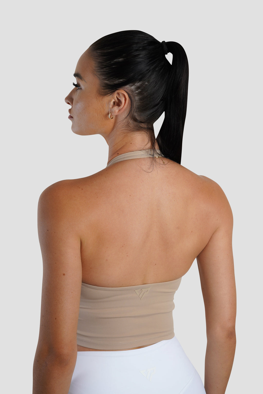 KIARA HALTER TOP - LATTE