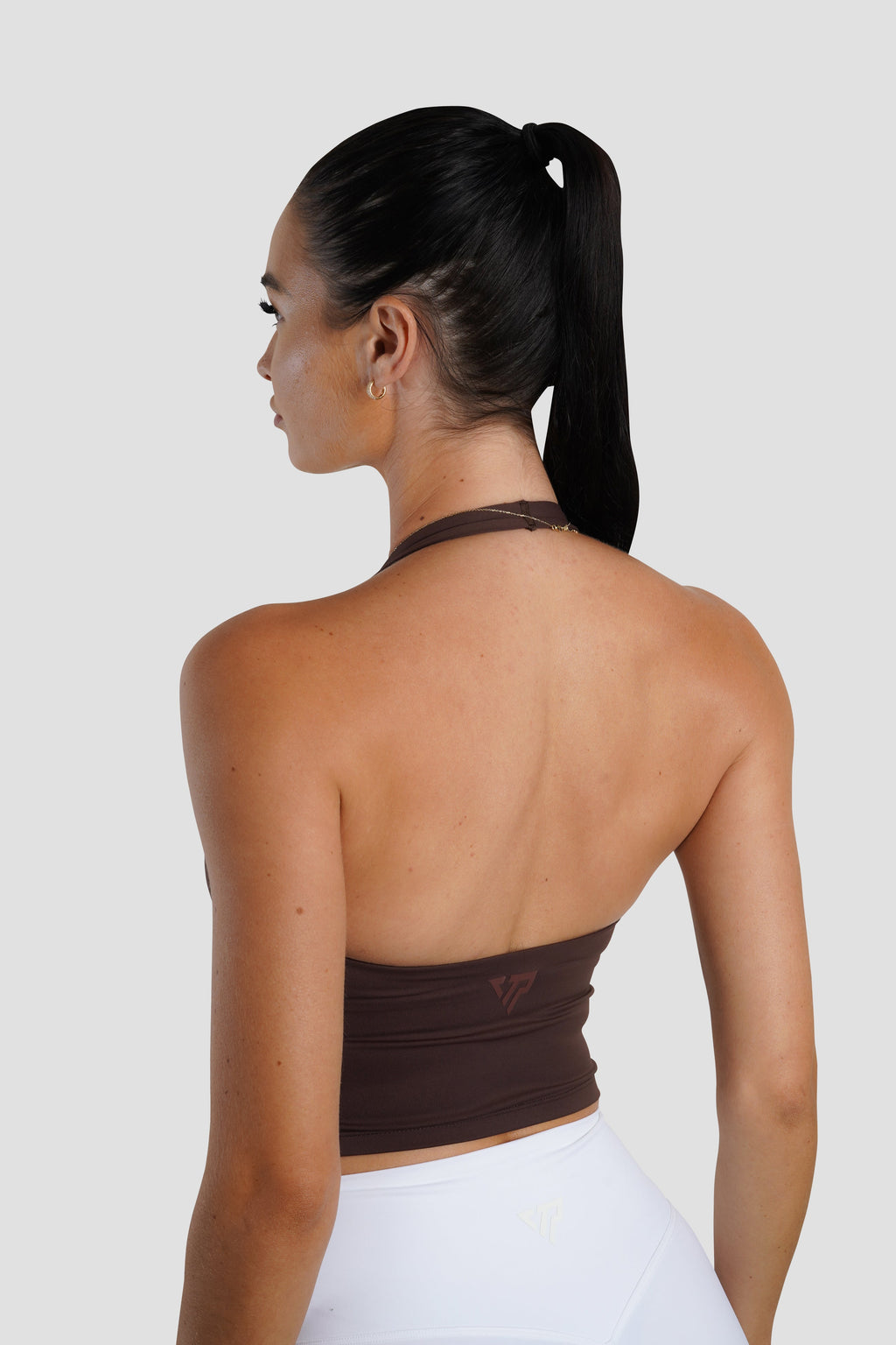 KIARA HALTER TOP - ESPRESSO