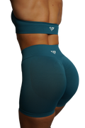 CORE SCRUNCH SHORTS - TEAL