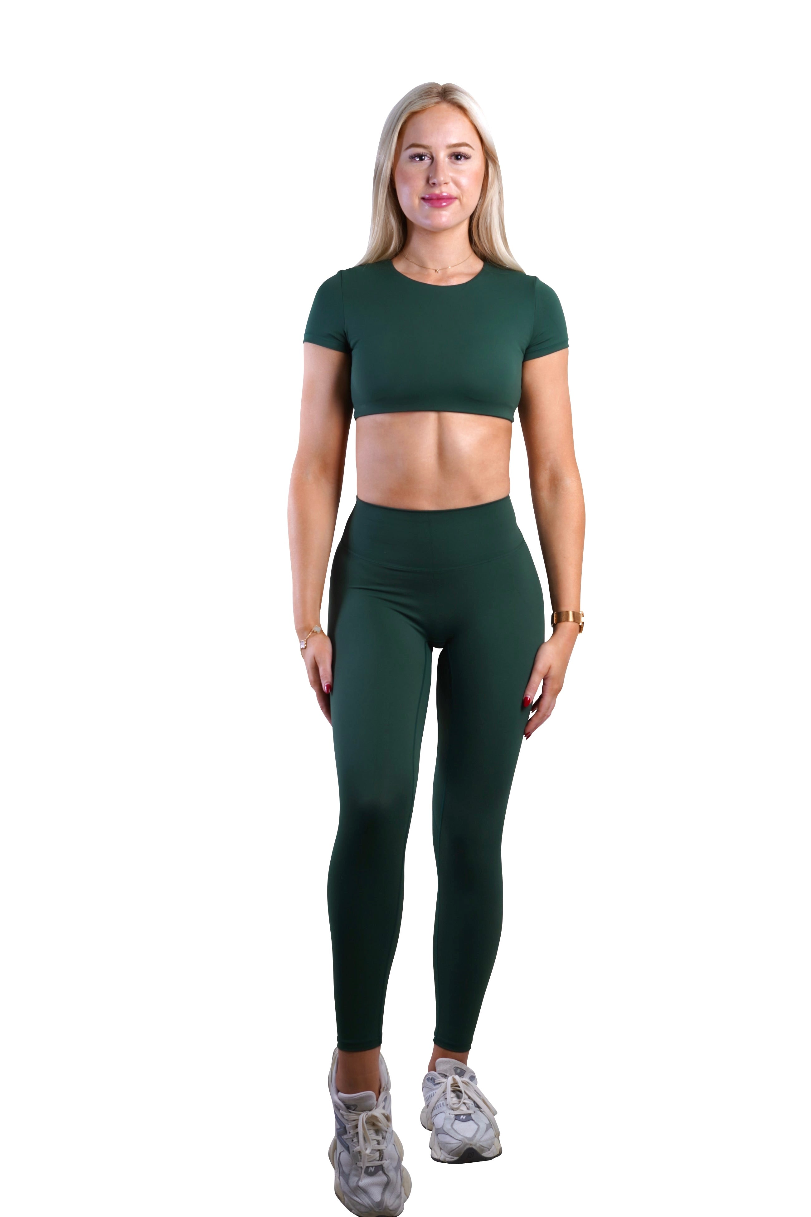 SLEEK SCRUNCH LEGGING - FOREST GREEN