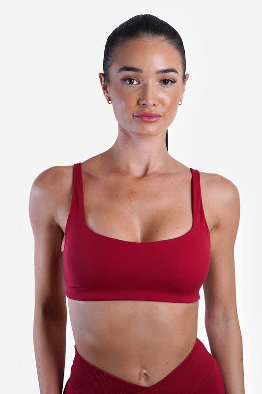 SLEEK BRA - DARK RED