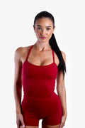 SLEEK TANK TOP - DARK RED