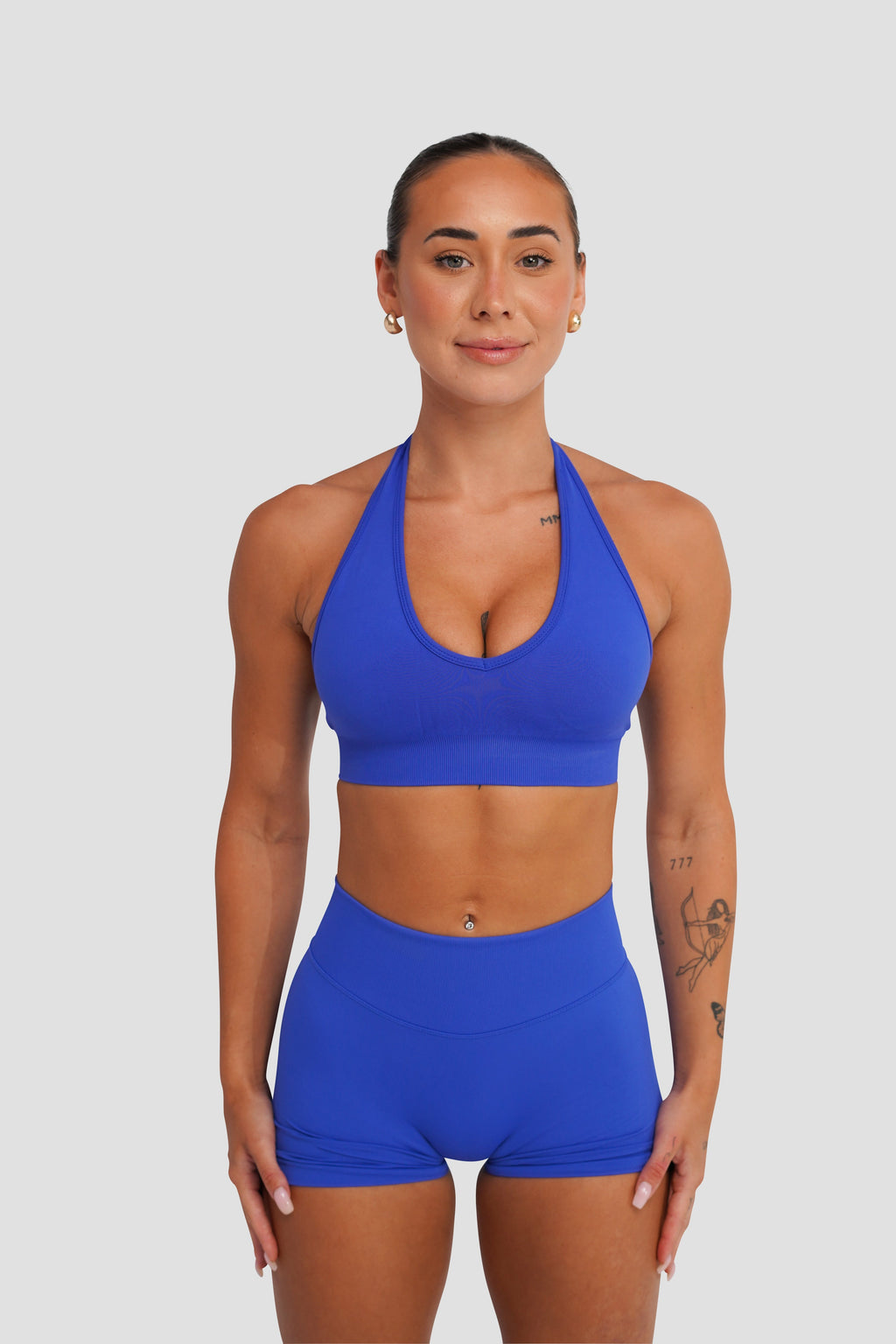 RECOIL HALTER CROP - ELECTRIC BLUE