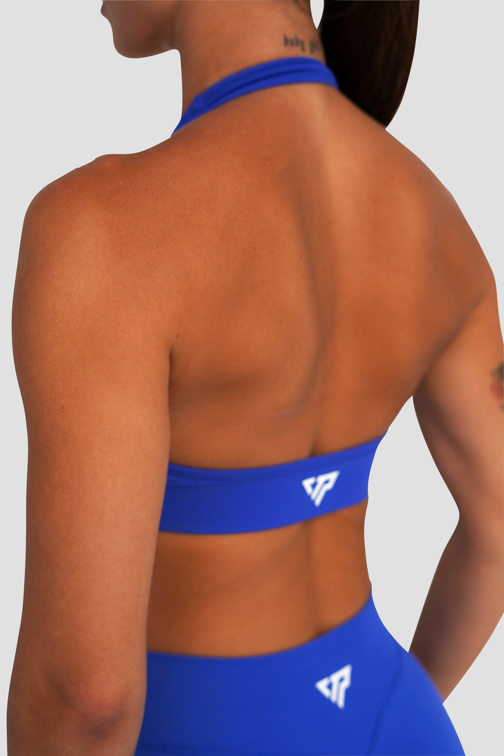 RECOIL HALTER CROP - ELECTRIC BLUE