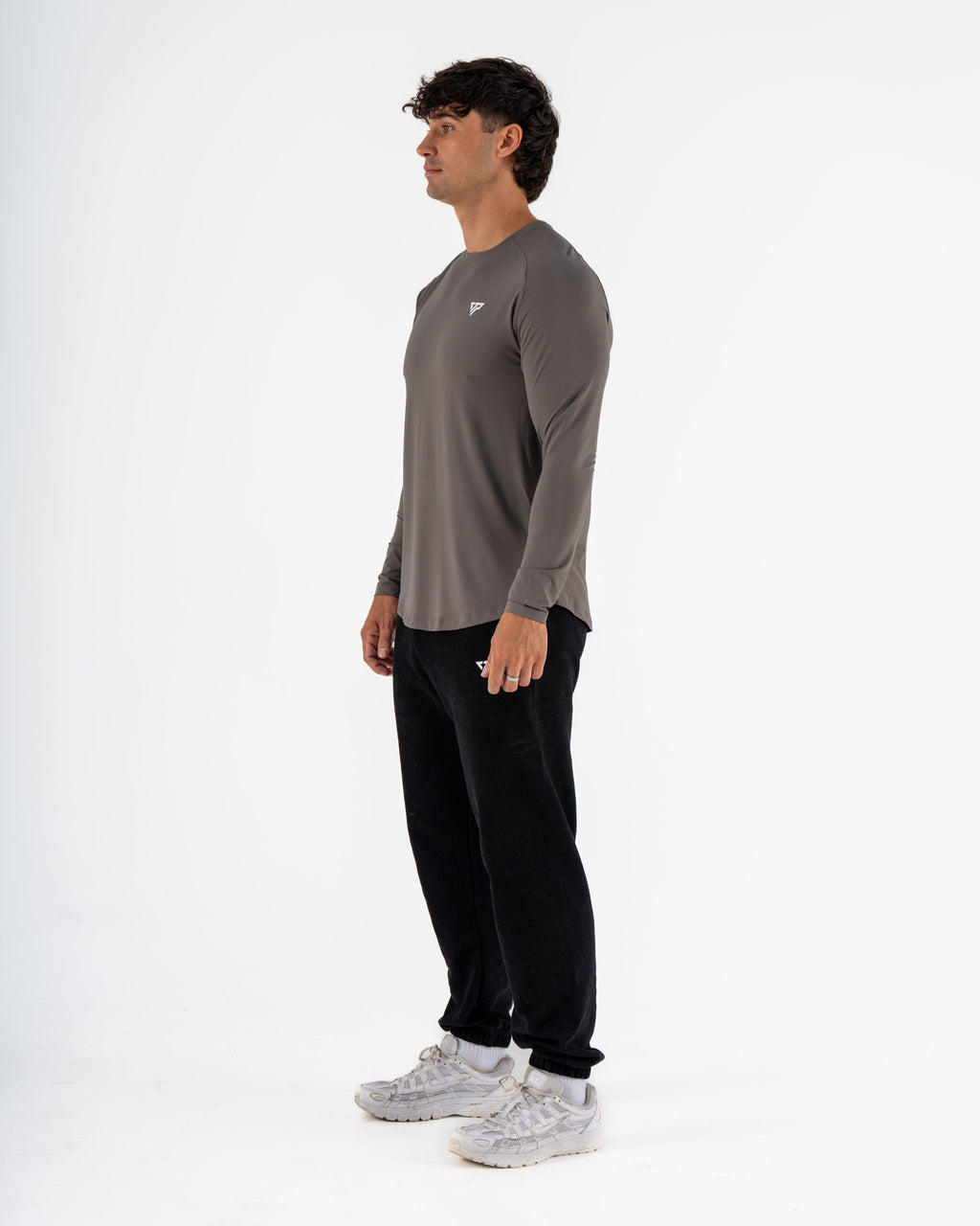 KTP MEN'S DRY FIT LONG SLEEVE TEE - DARK GREY