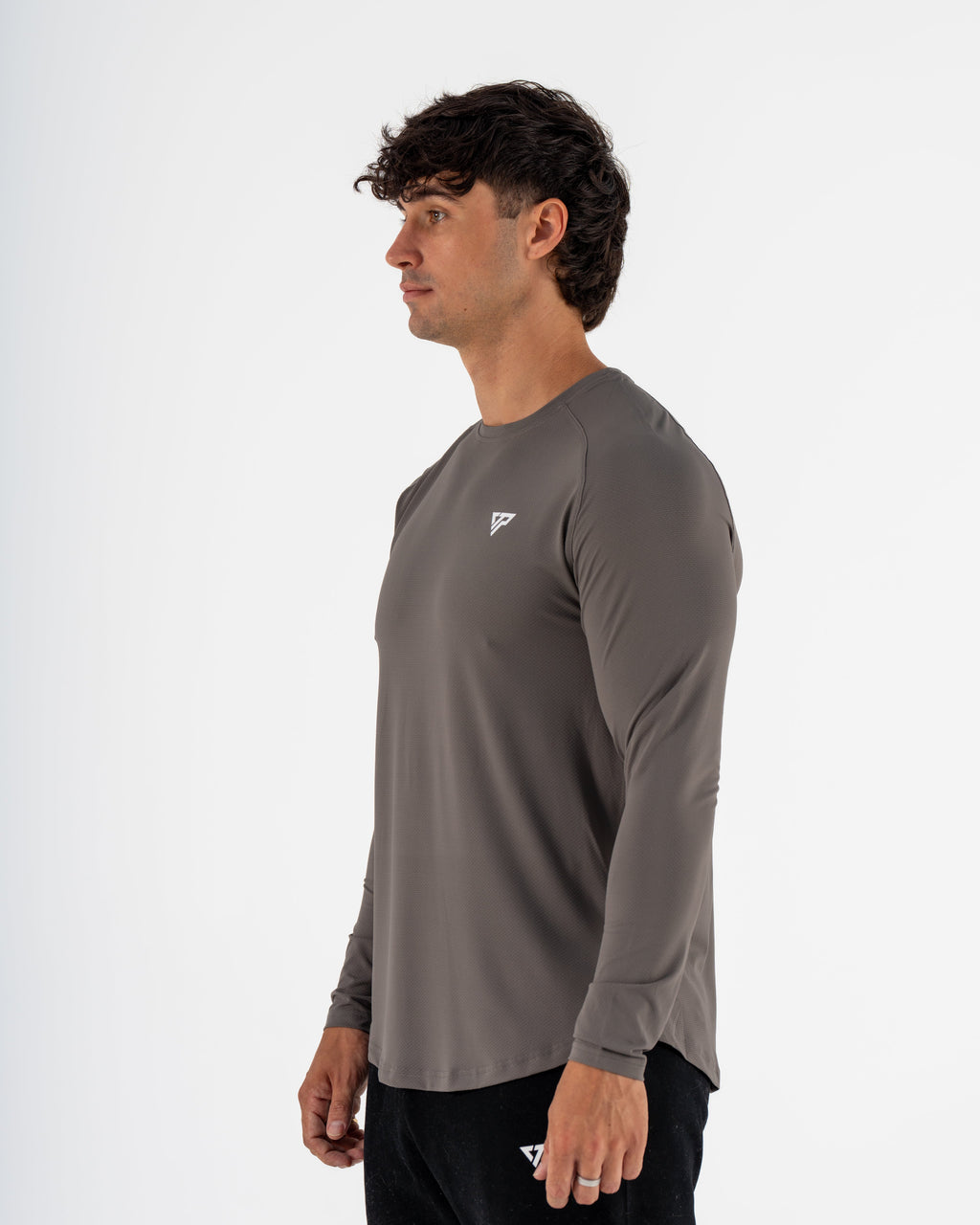 KTP MEN'S DRY FIT LONG SLEEVE TEE - DARK GREY